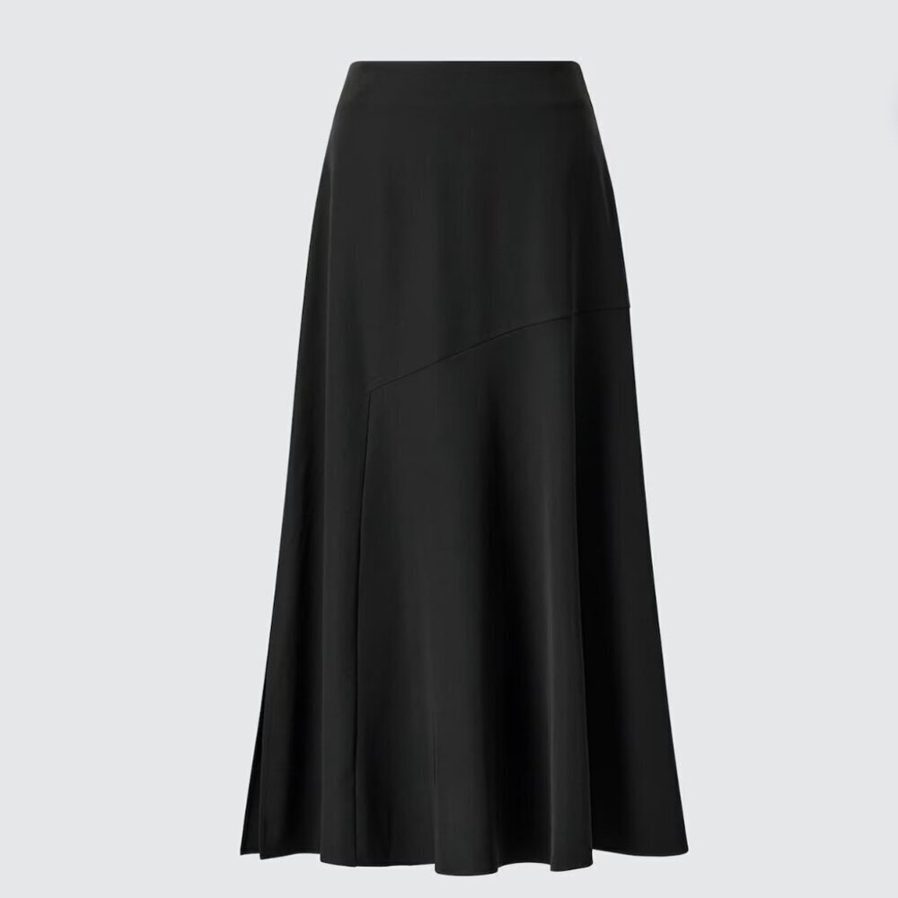 Uniqlo C Mermaid Midi Skirt with Slit in Black Size 6 NEW WITH TAG!
